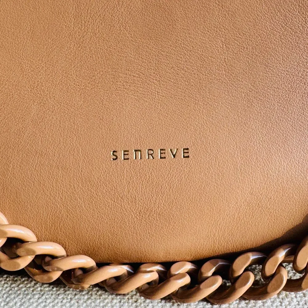 NWT Senreve Tan Smooth Unisex Leather Fortuna Bag Laptop Carryall Tote